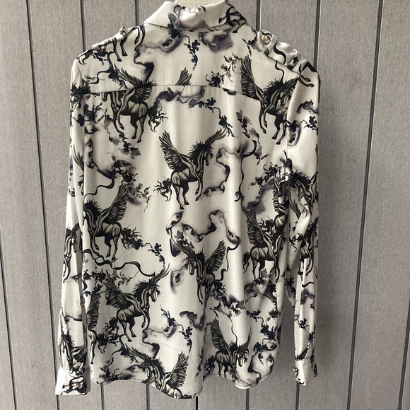 BABYLON / W LES FEMMES Pegasus horse blouse size 44 - Picture 9 of 13